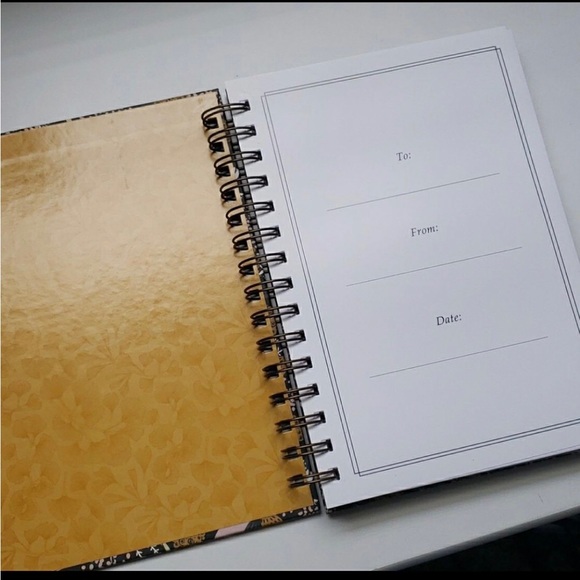 New Journal"Every Good and Perfect Gift Is From Above" Black Multi-Color Floral - Picture 6 of 8